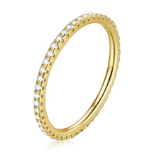 Full pave CZ Simulated Diamond Stackable Ring
