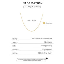 Sterling Silver Basic Cable Chain Necklace