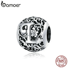 Sterling Silver Retro Letter Charms