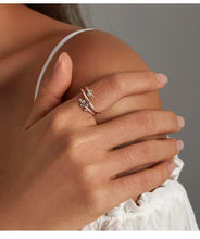 Trendy Multilayer Leaf Open Ring