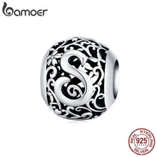 Sterling Silver Retro Letter Charms