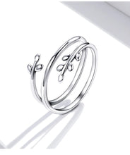 Trendy Multilayer Leaf Open Ring
