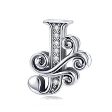 Letter Retro Charms Alphabet Beads Fit Charm Bracelet