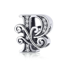 Letter Retro Charms Alphabet Beads Fit Charm Bracelet