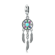 Sterling Silver Bohemian Dream Catcher Pendant Dragonfly Charm