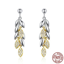 Sterling Silver Unique Wheat Drop Earrings