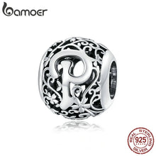 Sterling Silver Retro Letter Charms