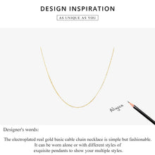 Sterling Silver Basic Cable Chain Necklace