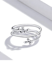Trendy Multilayer Leaf Open Ring
