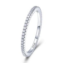 Full pave CZ Simulated Diamond Stackable Ring