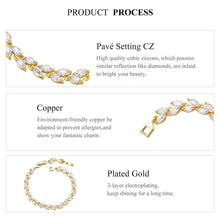 Original Sparkling Leaves White Gold Bracelet