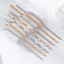 Original Sparkling Leaves White Gold Bracelet