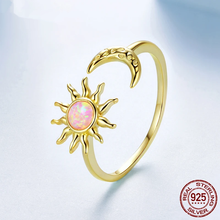 Opal Sun and Moon Open Ring