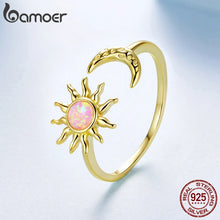 Opal Sun and Moon Open Ring