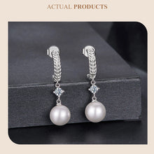 Twisted Hook Pearls Moissanite Stud Earrings