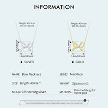 Sterling Silver Bowknot Chain Necklace