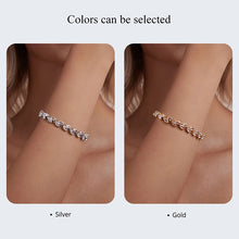 Original Sparkling Leaves White Gold Bracelet