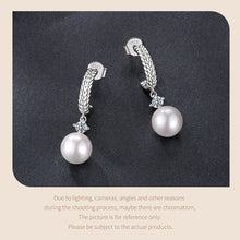 Twisted Hook Pearls Moissanite Stud Earrings