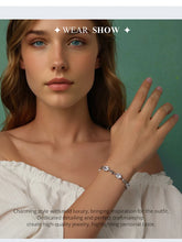 Original Sparkling Leaves White Gold Bracelet