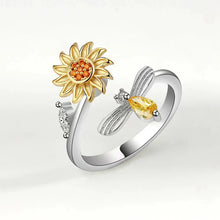 Versatile Flower Rotatable Cubic Zirconia Size Adjustable Rings