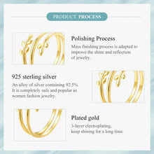 Trendy Multilayer Leaf Open Ring