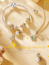 Sterling Silver Autumn Gold Leaves Charms