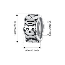 Sterling Silver Paw Print Silicone Beads Retro Pet Heart Charm