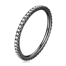 Full pave CZ Simulated Diamond Stackable Ring