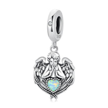 Sterling Silver Angel Love Pendant Faith Guard Charm Peace Dove Beads