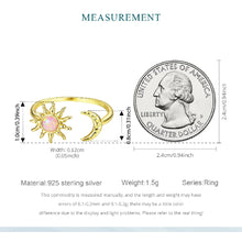 Opal Sun and Moon Open Ring