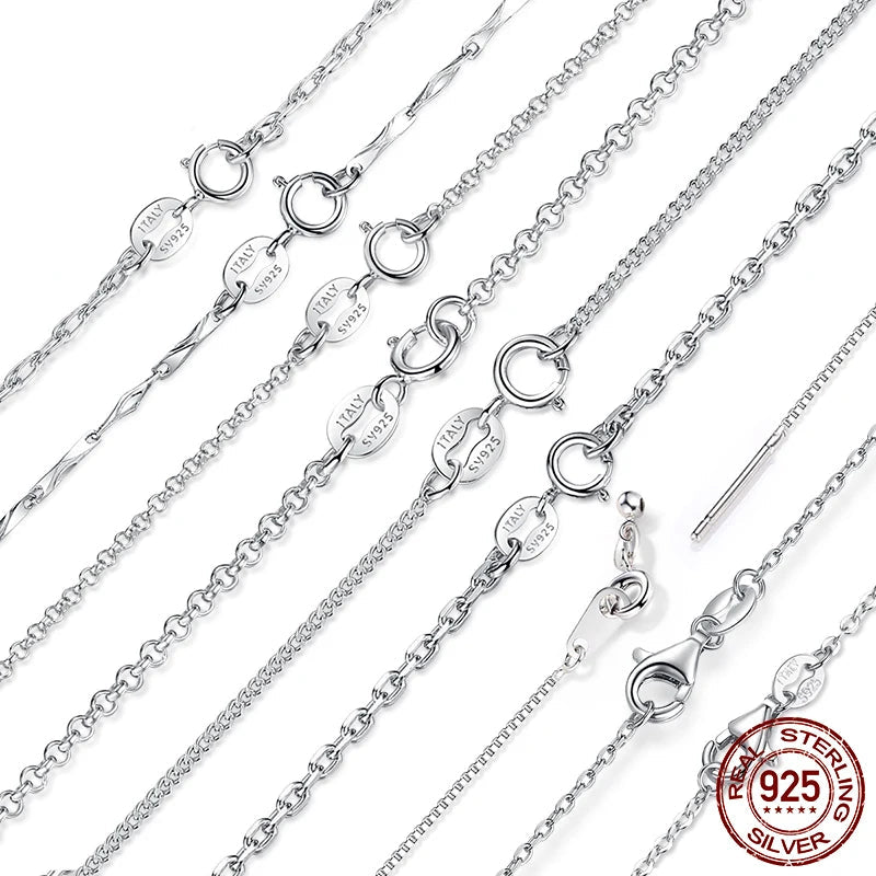 Sterling Silver Lobster Clasp Adjustable Necklace