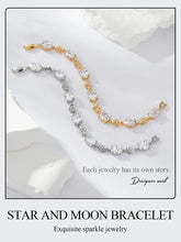 Original Sparkling Leaves White Gold Bracelet