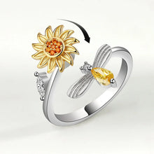 Versatile Flower Rotatable Cubic Zirconia Size Adjustable Rings