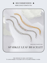 Original Sparkling Leaves White Gold Bracelet