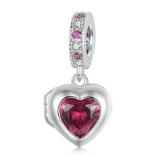 Sterling Silver Red Heart Charm