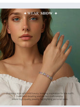 Original Sparkling Leaves White Gold Bracelet