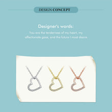 Sterling Silver The shape of love Chain Necklace