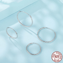 Sterling Silver Carved Floral Silver Large Hoop Earrings