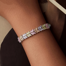 Original Sparkling Leaves White Gold Bracelet