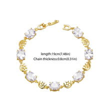 Original Sparkling Leaves White Gold Bracelet