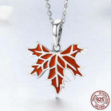 Sterling Silver Autumn Maple Tree Leaves Hanging Beads Pendant Charms