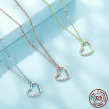 Sterling Silver The shape of love Chain Necklace