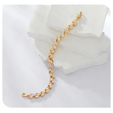 Original Sparkling Leaves White Gold Bracelet