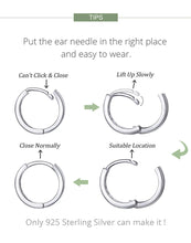 Sterling Silver Classic CZ Huggie Hoop Earrings