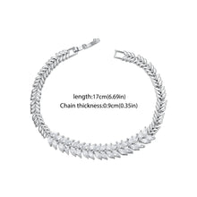 Original Sparkling Leaves White Gold Bracelet