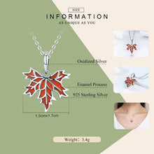 Sterling Silver Autumn Maple Tree Leaves Hanging Beads Pendant Charms