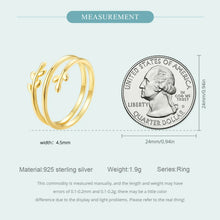 Trendy Multilayer Leaf Open Ring