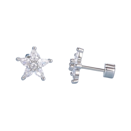 Sterling Silver Mini Star Stud Earrings