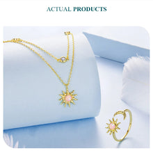 Opal Sun and Moon Open Ring