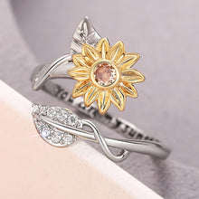 Versatile Flower Rotatable Cubic Zirconia Size Adjustable Rings